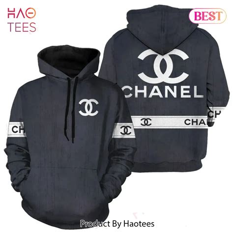 mens chanel black hoodie|Chanel sweatsuit for women.